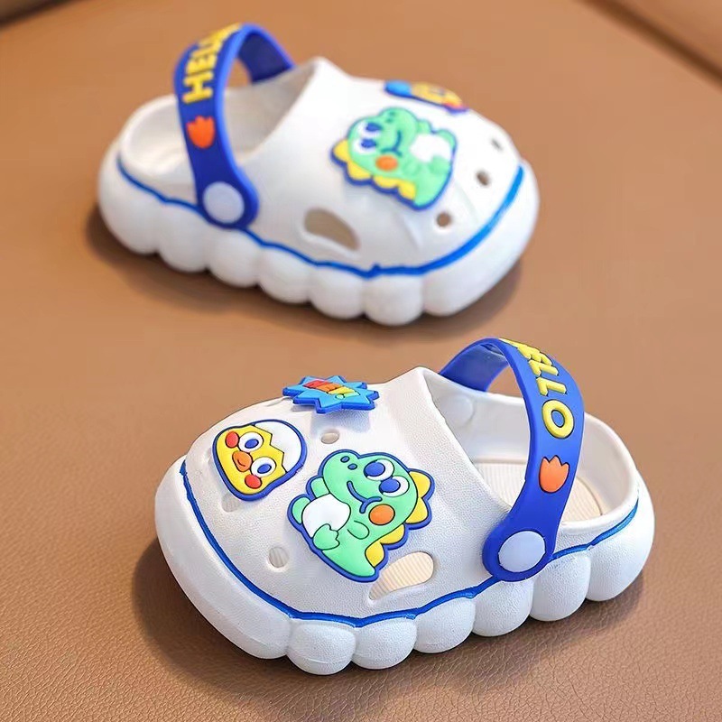 Children's Slippers Boys' Girls' Baby Non-slip Soft-soled Sandals Small and Middle-aged Children's Sandals Dinosaur Cartoon Hole Shoes