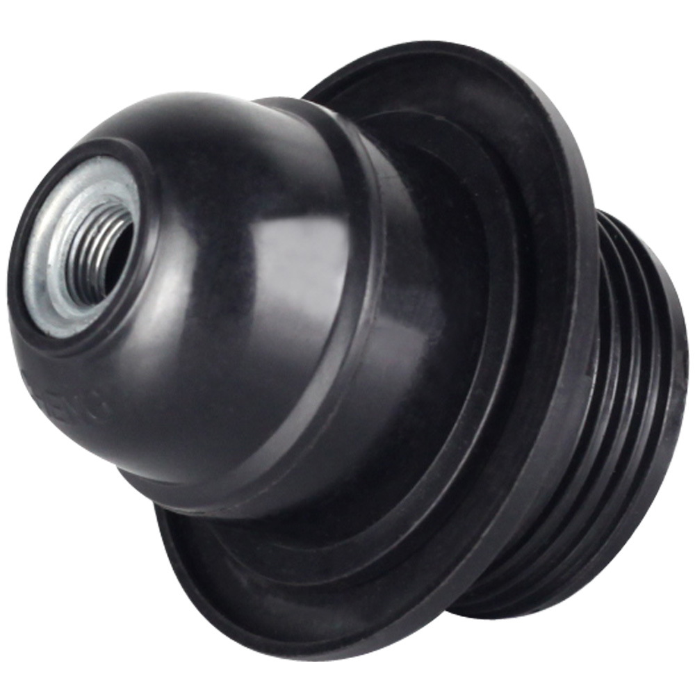 PPA plastic VDE certification E27 screw Black Lamp holder 250V 4A light body half tooth lamp head screw with thread buckle