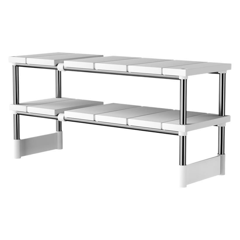 Kitchen Extendable Sink Storage Rack Cabinet Layered Rack Kitchen Cabinet Storage Multifunctional Pot Rack Storage Shelf