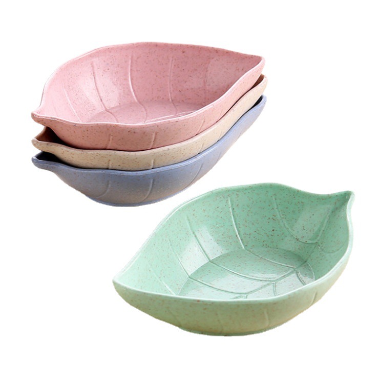 Wheat Stalk Leaf Dish Creative Snack Plate Japanese Tableware Vinegar Dish Soy Sauce Dish Bone Dish Pickles Dish Gift