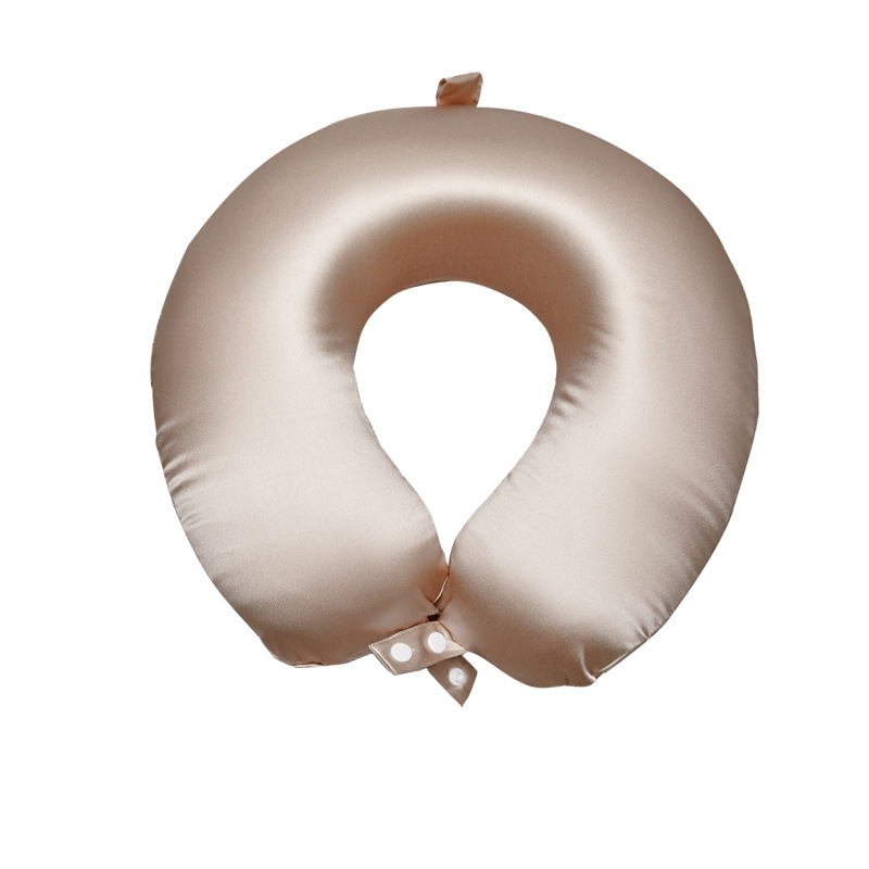 Silkworm silk neck protection U-shaped pillow travel Car aircraft pillow neck pillow U-shaped neck protection cervical foam particle U-pillow