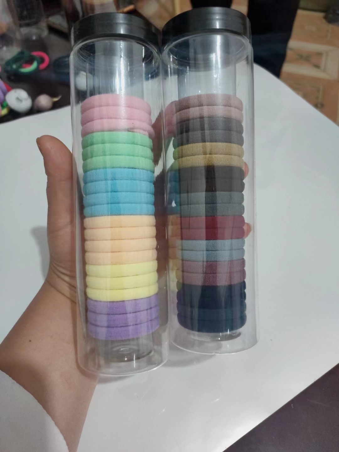 Factory wholesale summer Net red explosions Korean canned seamless horse Tianwei high elasticity does not hurt the hair rubber band head ring