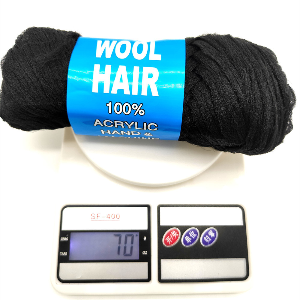 跨境 Brazil WOOL HAIR 脏辫绳雷鬼脏辫假发70克非洲毛线