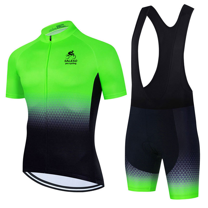 Foreign Trade SALEXO Summer Breathable Men's Riding Suit Mountain Bike Short Sleeve Strap Shorts Clothing