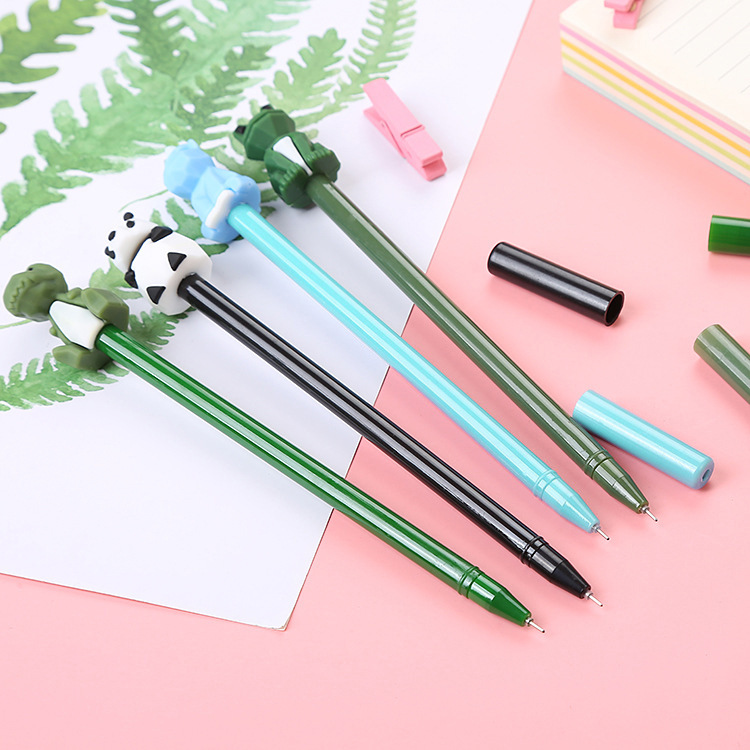 Creative animal modeling gel pen cute student exam black fountain cartoon office stationery sign pen wholesale