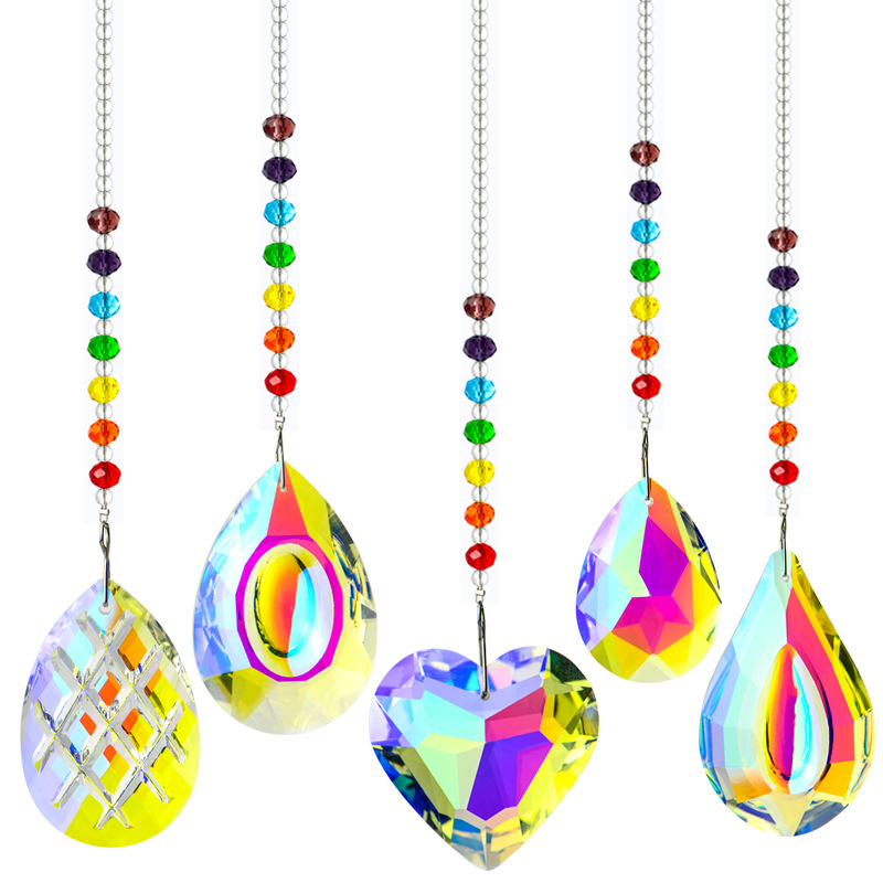 Amazon AliExpress New K9 crystal chain decorative window gift chain Sun rainbow catcher cross-border exclusive
