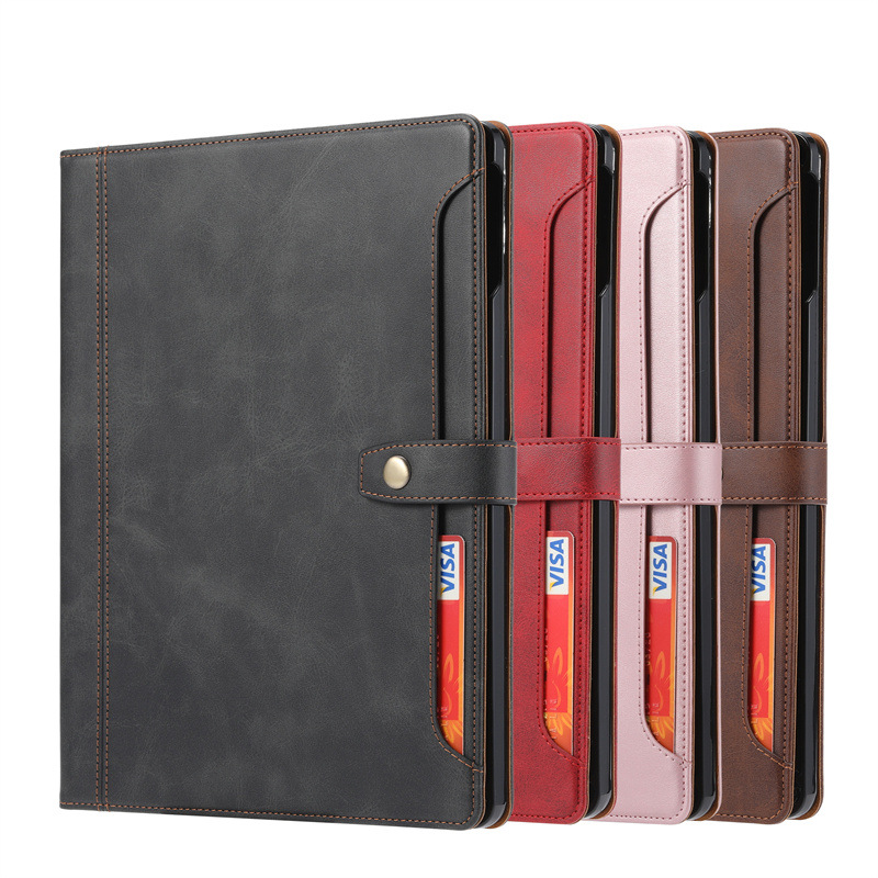 Calfskin texture with Pen slot outer card for iPad mini6 tablet case flip iPad 2021 protective case
