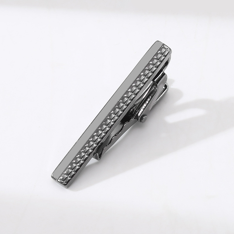 Gold Men's 4cm Short Fashion Tie Clip Silver Mirror Narrow Tie Special Personality Temperament Tie Clip