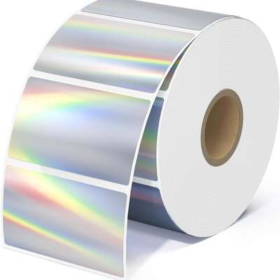 Amazon in stock Holographic Thermal Holographic laser three-proof Thermal printing adhesive sticker