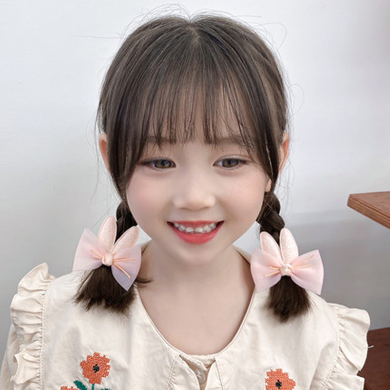 Épingle à cheveux pour enfants, jolie princesse coréenne, nœud, accessoires pour cheveux, frange de bébé, pince à cheveux cassée, pince à cheveux pour filles_voghion.com