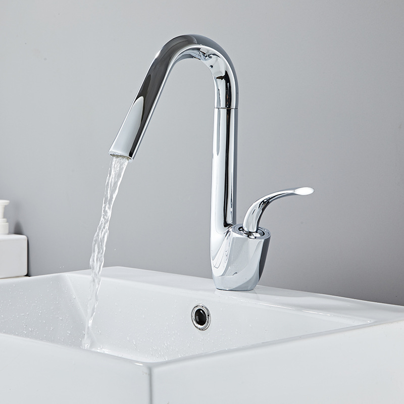 Factory Supply Light Luxury Full Copper Bathroom Basin Sink Hot and Cold Tap Vegetable Sink Sink Sink Faucet