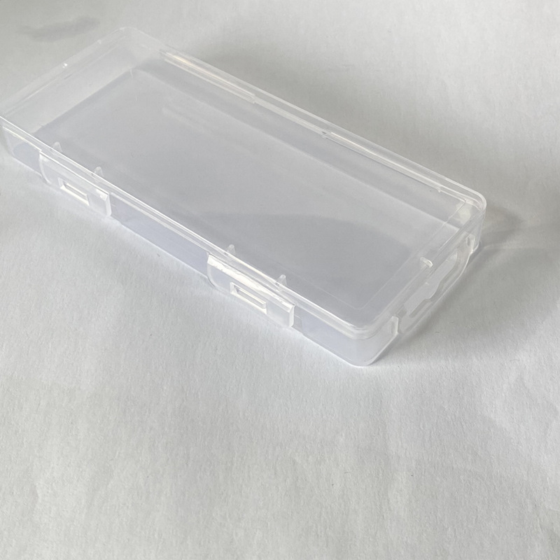 Factory Direct rectangular transparent plastic box PP plastic box pencil case stationery storage box cross-border flat box