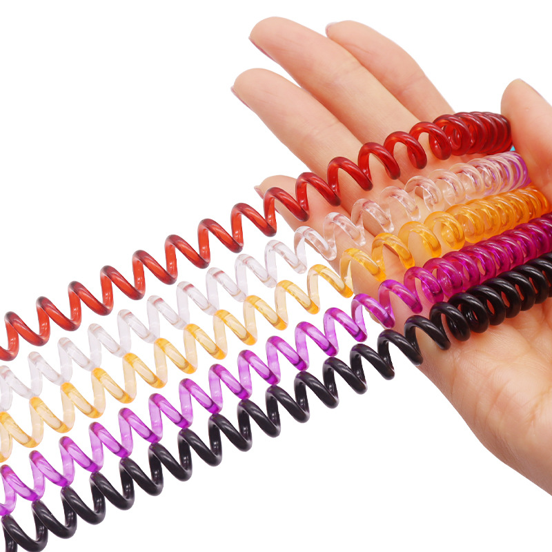 Key elastic lanyard TPU plastic spring rope metal key chain lanyard mobile phone rope hardware accessories