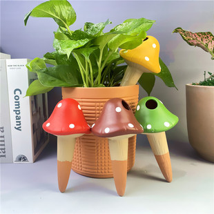 Rizenghong Ceramic No.4 Mushroom Seeper Automatic Flower Watering Device Lazy Drip Irrigation Device Drip Water Device Cross-border Exclusive