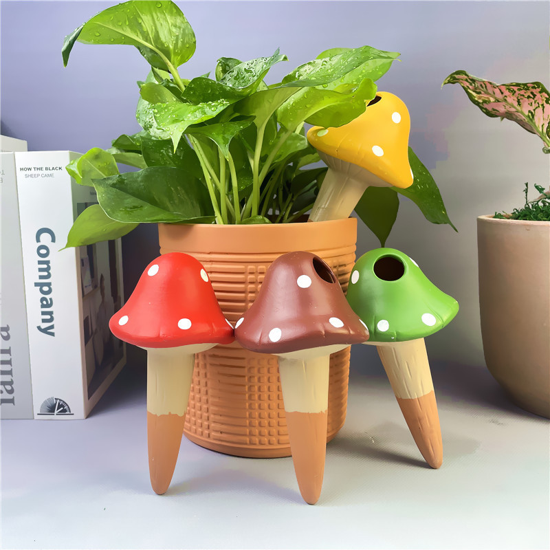 Rizenghong Ceramic No.4 Mushroom Seeper Automatic Flower Watering Device Lazy Drip Irrigation Device Drip Water Device Cross-border Exclusive