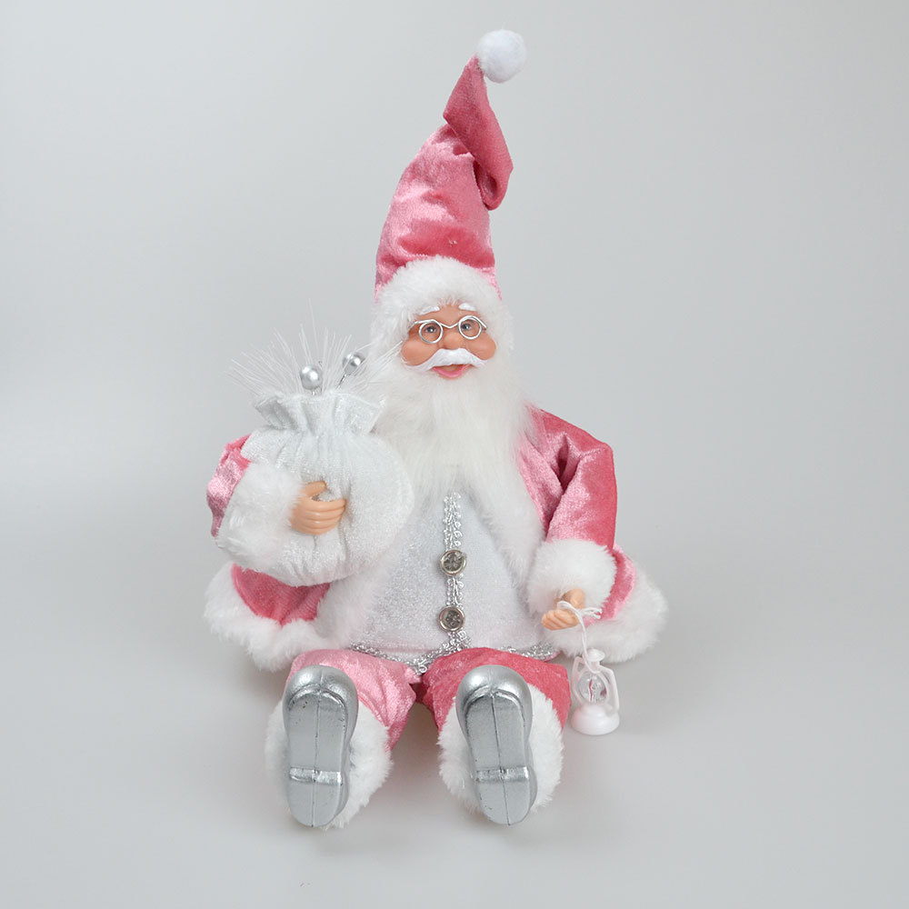 Cross-border new Christmas decoration Christmas resin elderly ornaments standing sitting Santa resin Christmas decoration_voghion.com