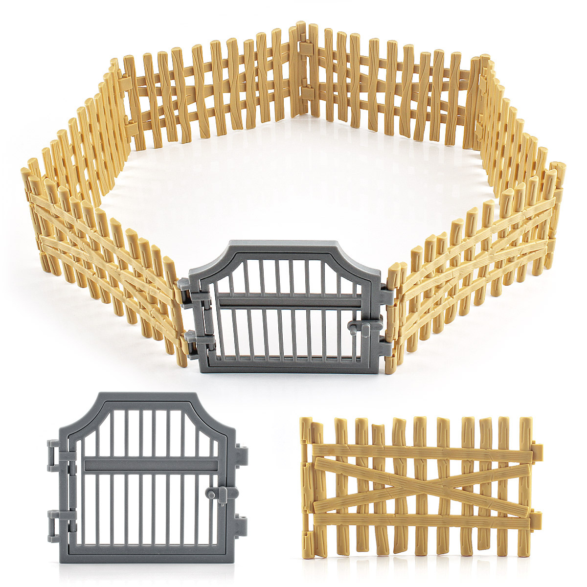 Cross-border simulation farm fence pasture fence combination children zoo sand table decoration accessories toys