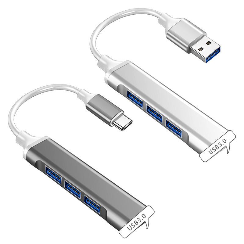 4 ポート Type-c/usb ハブ スプリッター フォーインワン アルミニウム合金 Otg 1 対 4 拡張ドック デジタル コンピューター/携帯電話|undefined