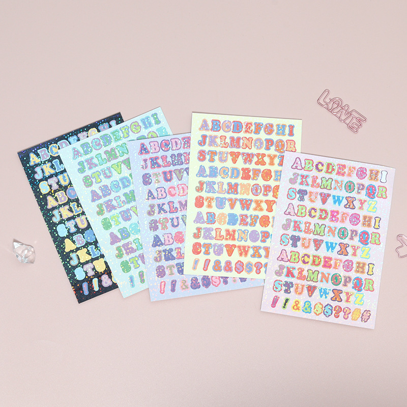 Korean version of Candy hand account letter goo card sticker diary hand account sticker material DIY decorative sticker D22