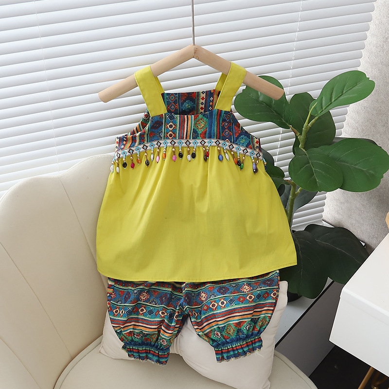 绘爱童装女童夏装套装2023新款女宝宝洋气两件套韩版儿童衣服夏季