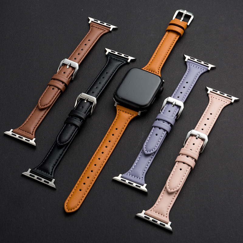 For Apple Watch Apple Watch Apple Leather Strap Iwatch Small Waist Microfiber Leather Strap