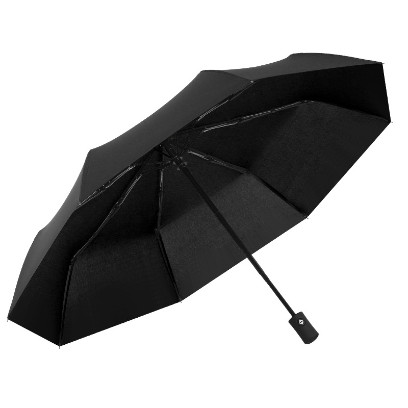 Full automatic three fold umbrella folding umbrella wholesale black rubber sunscreen sunshade umbrella gift umbrella logo advertising umbrella custom