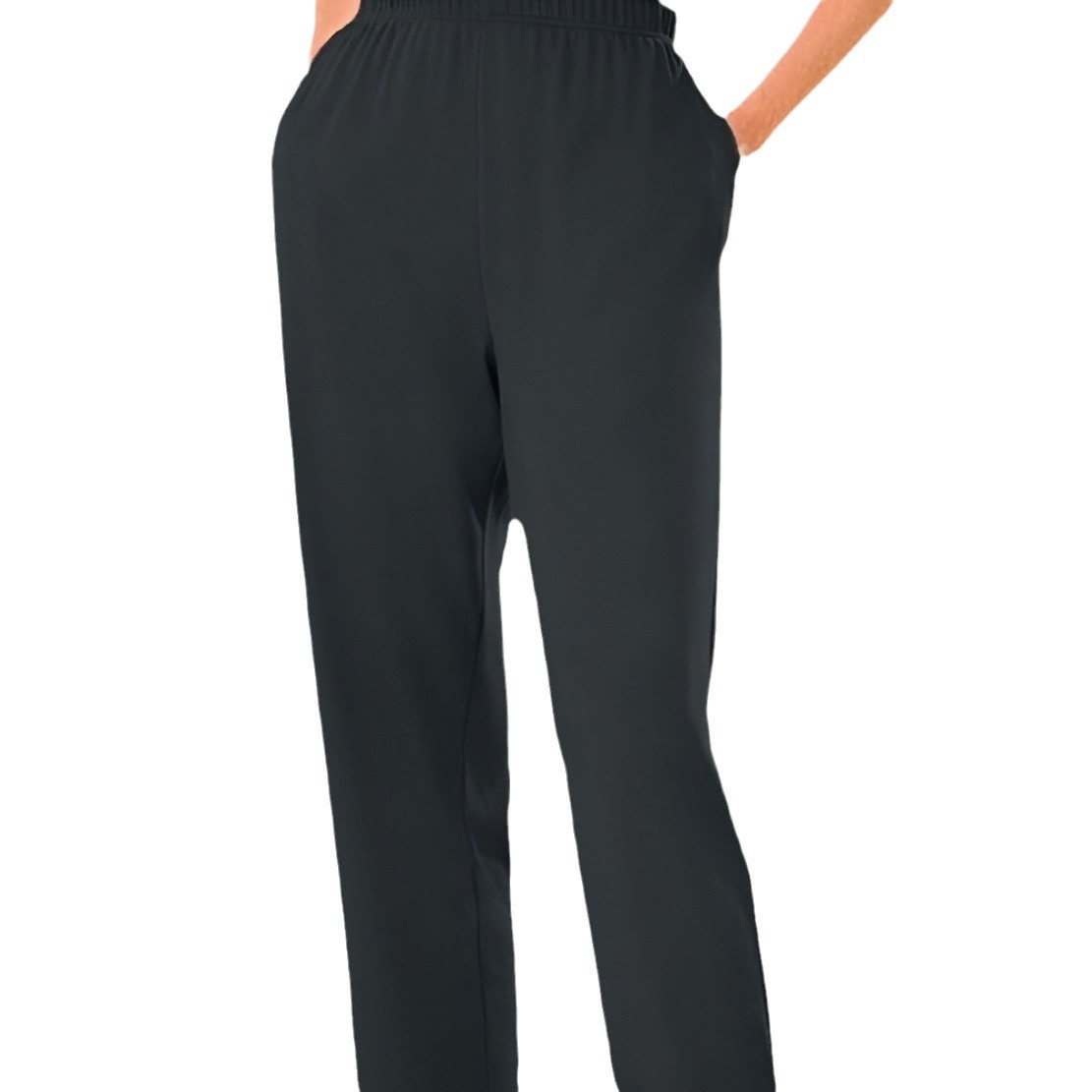 2023 Amazon Spring and Summer Explosions European and American Pants Pocket Elastomic Waist Straight Solid Color Casual Pants Women's Pants