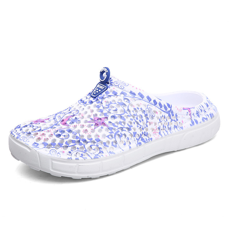 Cross-border Hole Shoes Women's Summer New Pattern Breathable Beach Slippers Korean Style Student Hollow Toe Sandals Slippers