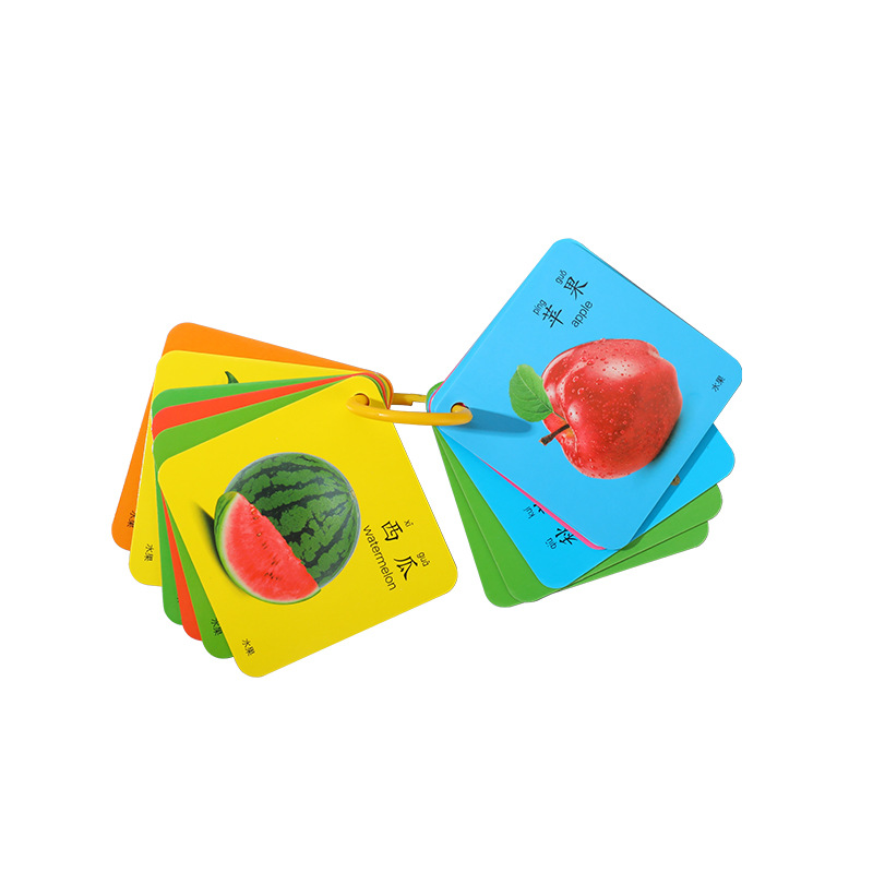 Literacy Card Infant and Young Children's Educational Toy Baby Enlightenment Animal Card Double-sided Coated with Figure Cognitive Early Education Card