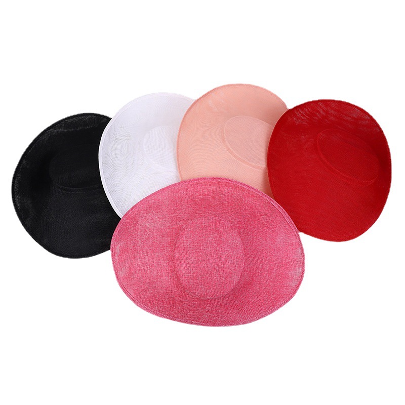 European and American retro diy bridal headdress material studio photography hat embryo dance banquet hair accessories big brim hat holder base