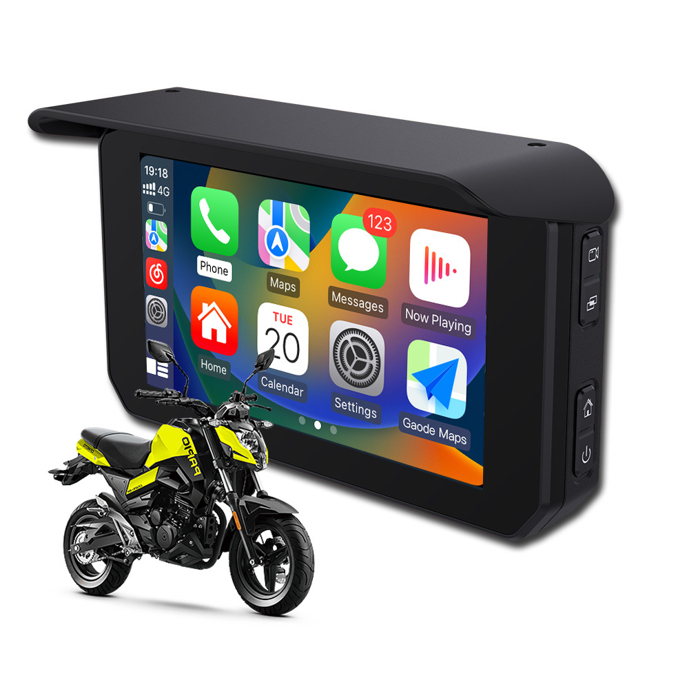 2023 cross-border new 5-inch motorcycle wireless Carplay electric car smart display navigation level 7 waterproof