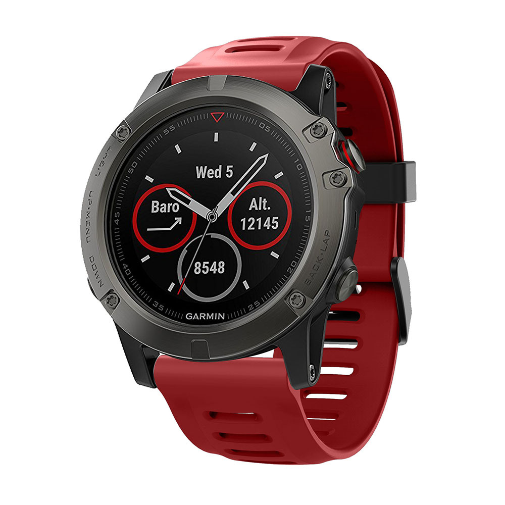 適用佳明Garmin Fenix7x/6x/5X硅膠錶帶配件飛耐時3運動款手錶帶