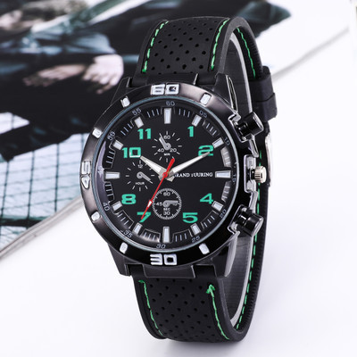 Explosive AliExpress ebay glue fashion Sports men's watch car line strap silicone student watch wholesale