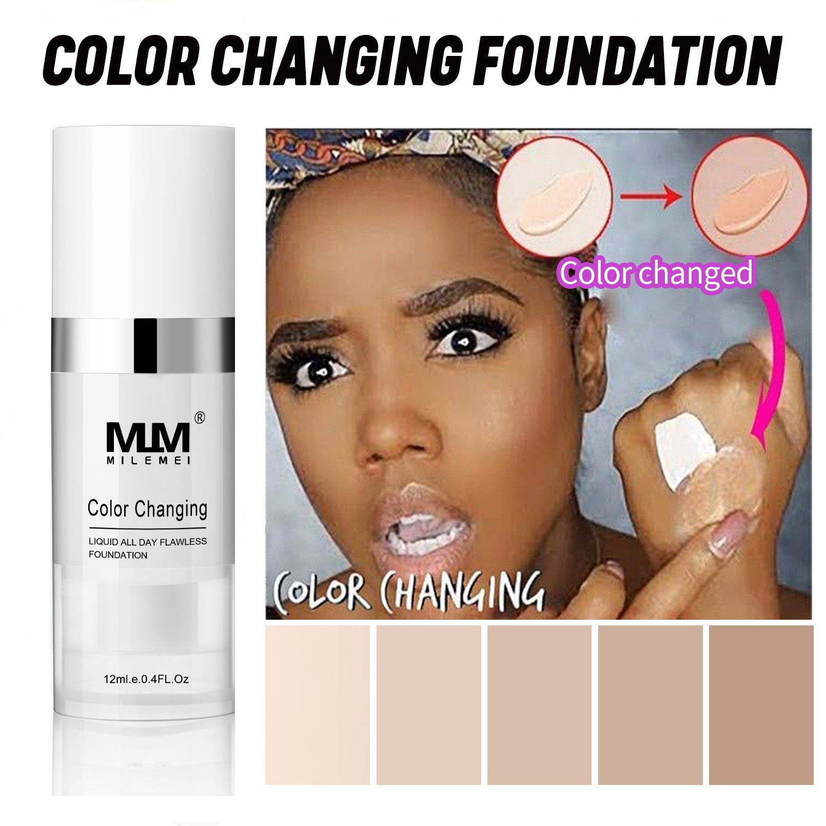 AliExpress Amazon wish Cross-border Special for Warm Skin Color Foundation Brightening Portable Concealer Lasting