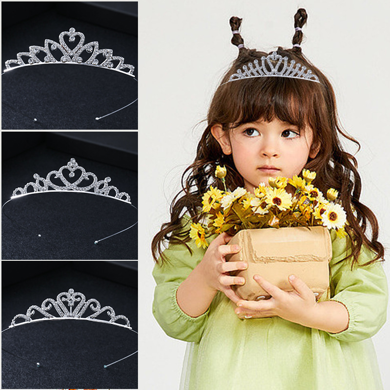 Children's crown headband girls' birthday headdress baby little crown dance dress accessories hair accessories factory direct supply