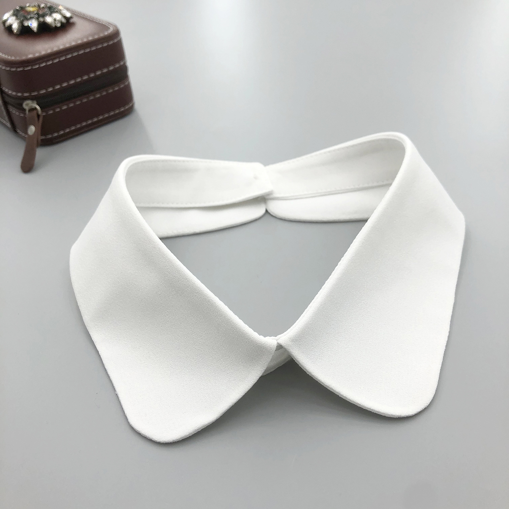 Simple Solid Color Tooling Matching Sweater Sewed T-shirt Simple All-match Round Neck Cute Fake Collar Unisex