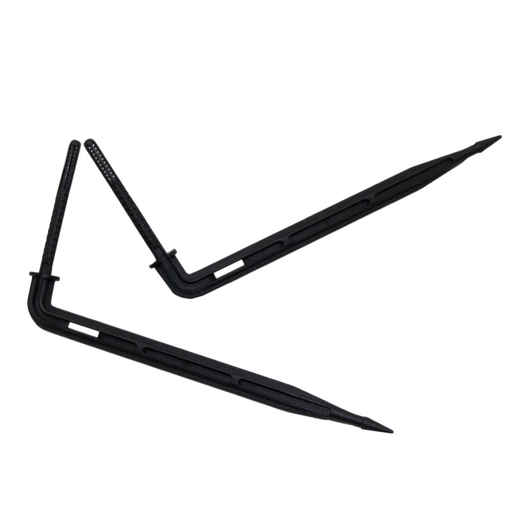 Black Curved Arrow Dripper Potted Drip Irrigation Device Greenhouse Orchard Greenhouse Equipment Ground Inserted Drop Arrow Steady Flow Small Dripper