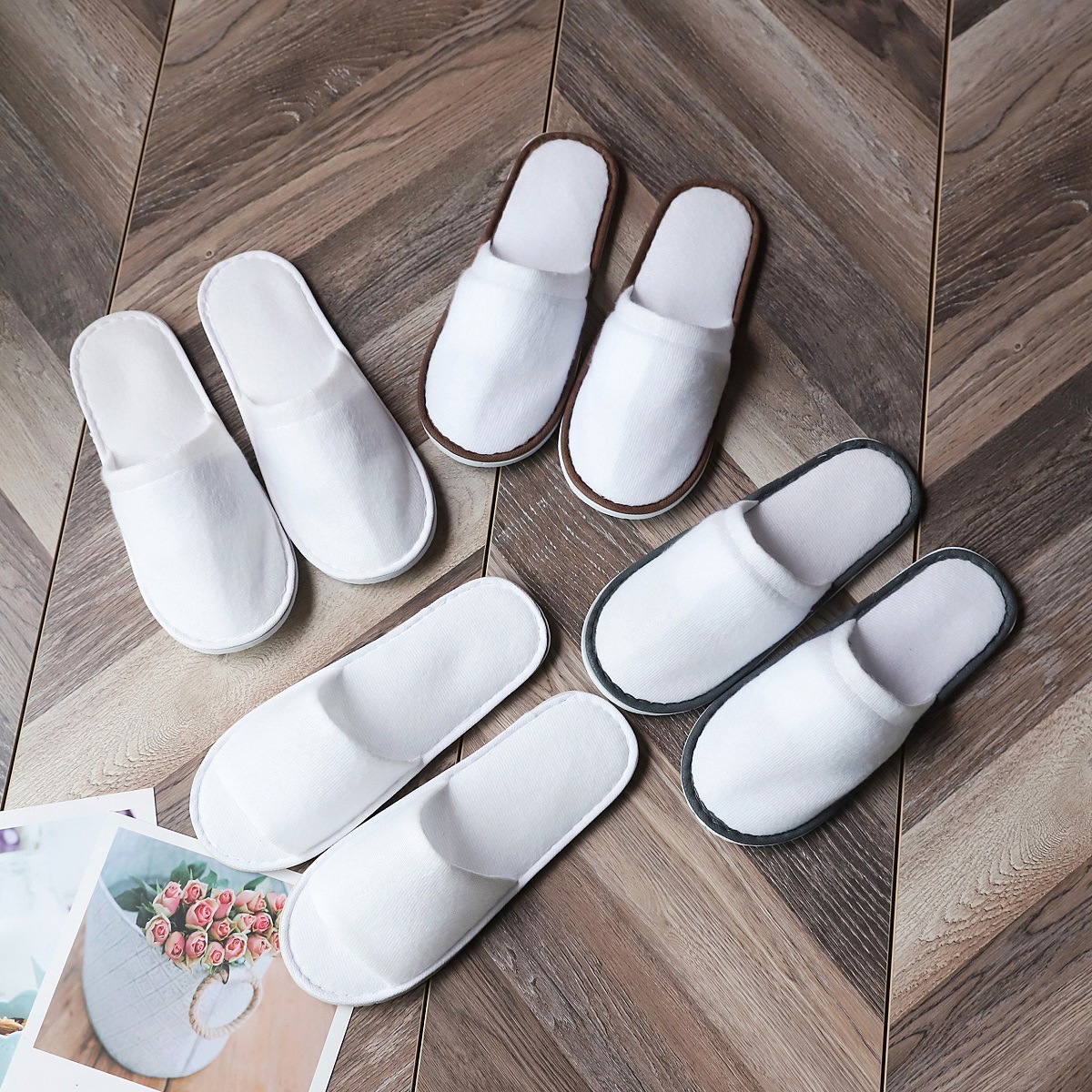 Hotel Hotel Hospitality Disposable Slippers Free Shipping Beauty Salon Room Thickened Non-slip Pull Plush Set Bottom