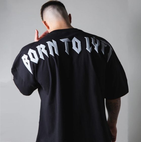 LFYT Muscular Men's Summer and Autumn Sports T-shirt Men's Fitness Loose Top Stretch Basketball Korean Style plus size Short Sleeve Men