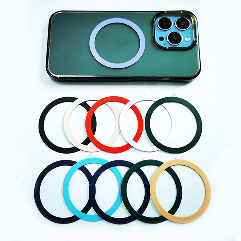 Magnetic attraction ring Shenzhen factory direct wireless charging magnetic ring baking varnish magnetic stickers ultra-thin auxiliary adsorption magnetic sheet