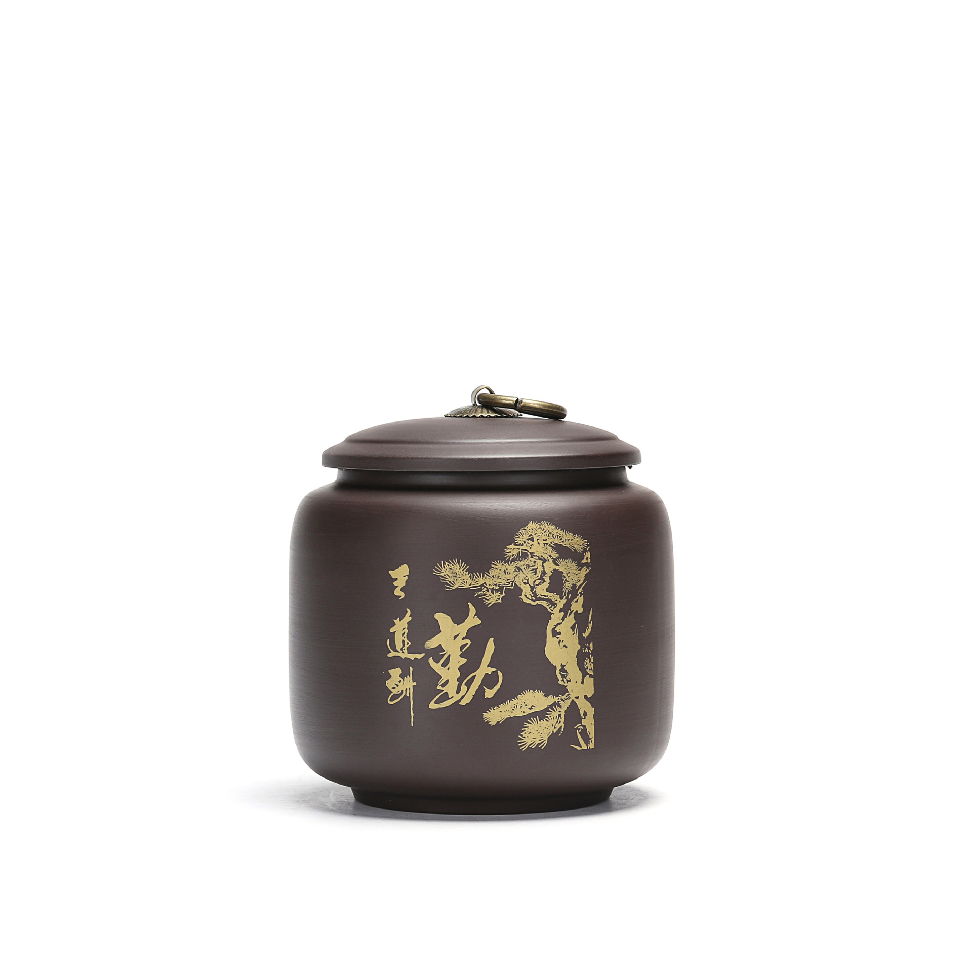 Purple sand tea pot ceramic sealed small black tea Pu 'er oolong tea storage tank capacity of about 150 grams can be Wholesale