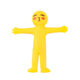 Vent yellow villain decompression toy mini pull stretch yellow man pinch music children's toy gift wholesale