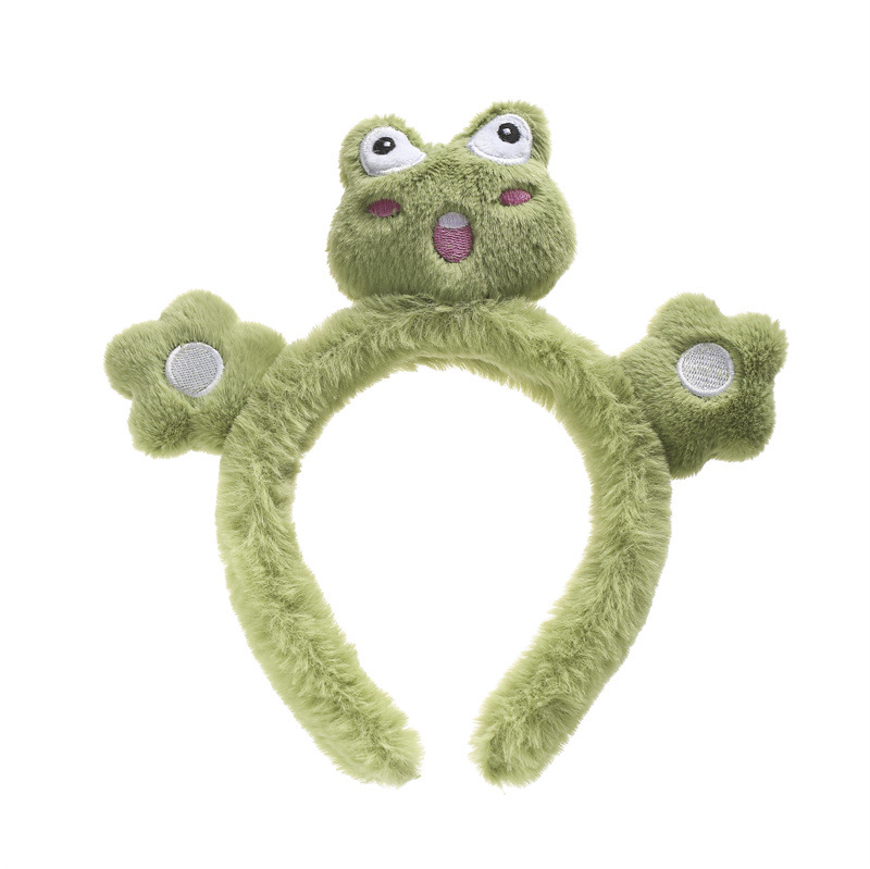 Cartoon Cool Frog Hair Band Internet Celebrant Cute Animal Hair Band Women's High Cranial Top Head Band Plush Hair Accessories Wholesale