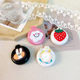 Cute Girl's Heart Air Bag Comb Massage Hair Comb Not Breathless Student Portable Folding Makeup Mirror Air Cushion Comb