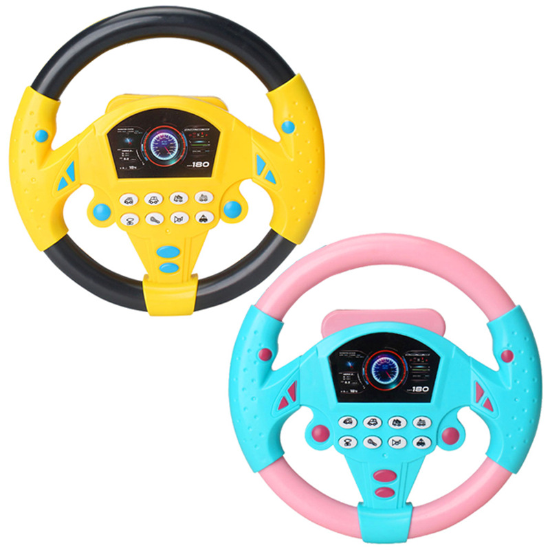 Simulated Car Steering Wheel For Passenger Seat 360 Degree Rotation Driving Simulator Toy Vehicle Mounted Intelligent Games