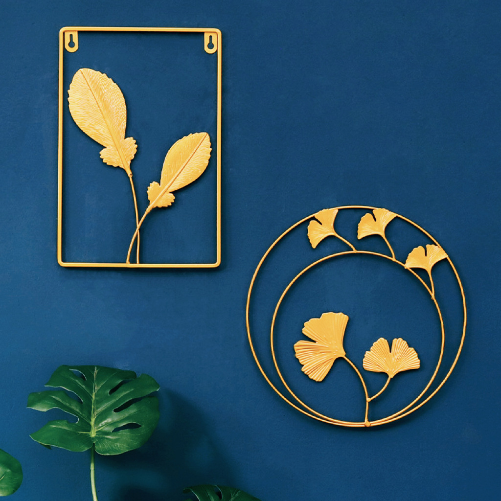 Nordic Style Light Luxury Ins Wall Pendant Decoration Wall Background Wall Decorations Metal Cross-border Iron Craft
