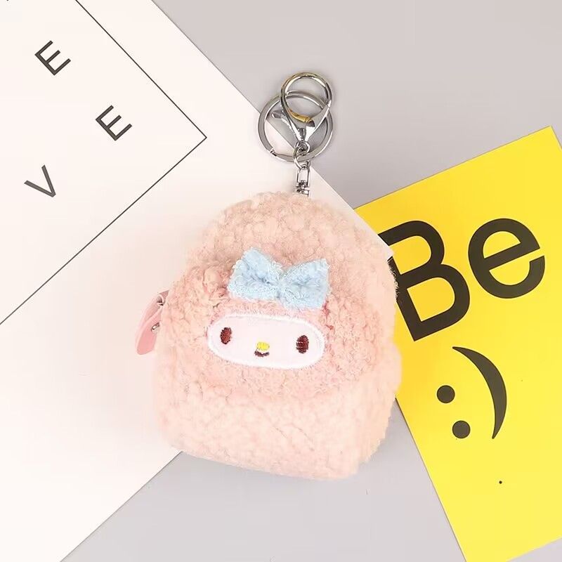 Cute Curly Stereo Backpack Fashion Coin Purse Pendant Cartoon Cute Headset Storage Small Hanging Bag