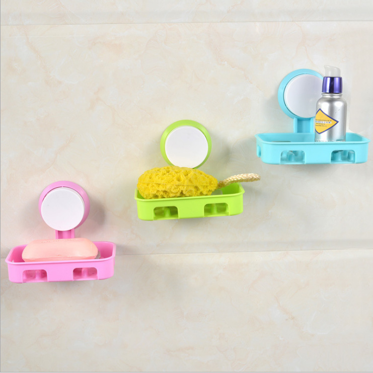 Powerful Suction Cup Multifunctional Soap Box Wall-mounted Soap Box Draining Soap Holder Toilet Non-punching Storage Rack