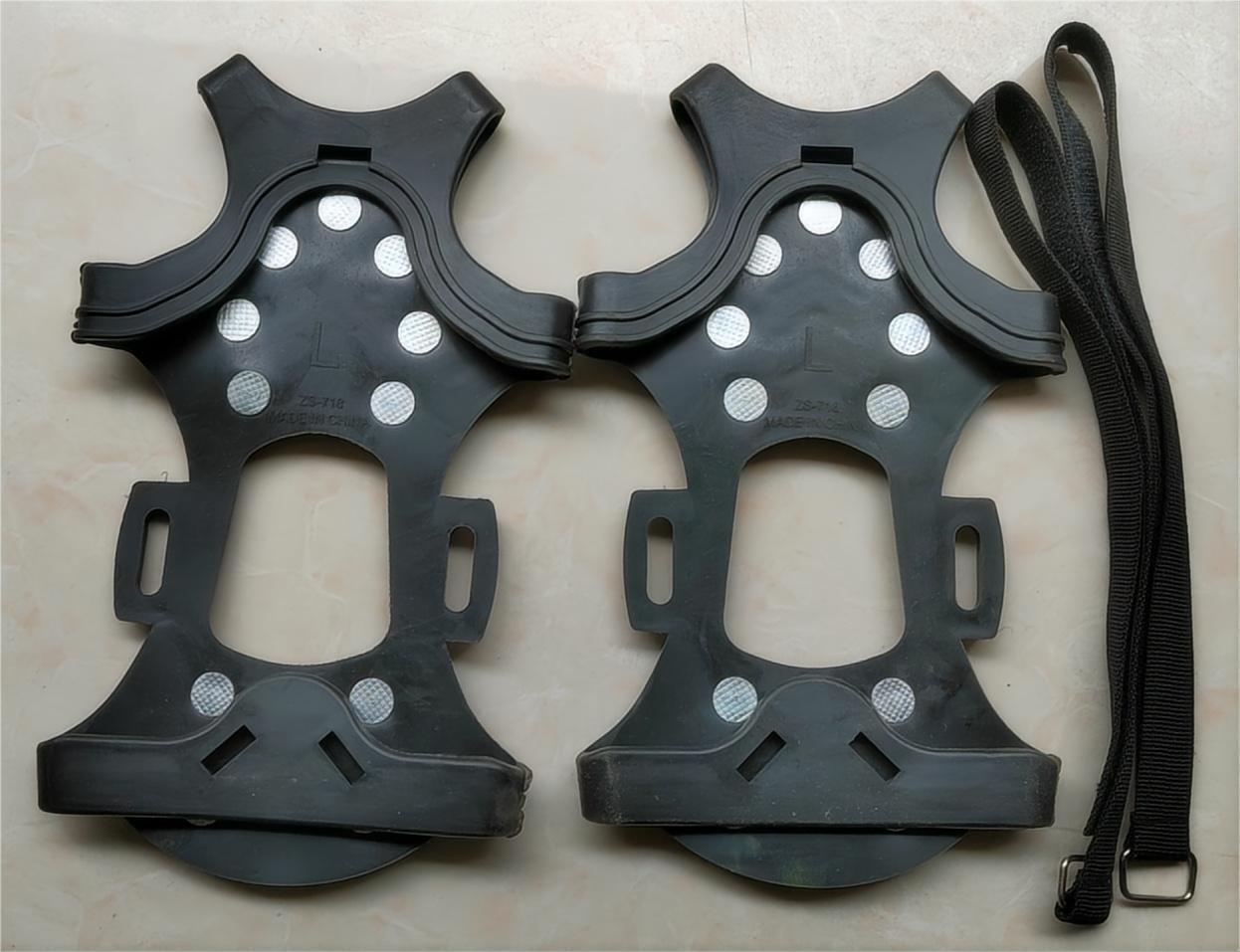 Upgraded Thickened Edition 11-Tooth Outdoor Mountaineering Non-Slip Shoe Cover 11-Tooth Simple Crampon 11-Tooth Steel Nails for Snowy and Rainy Days