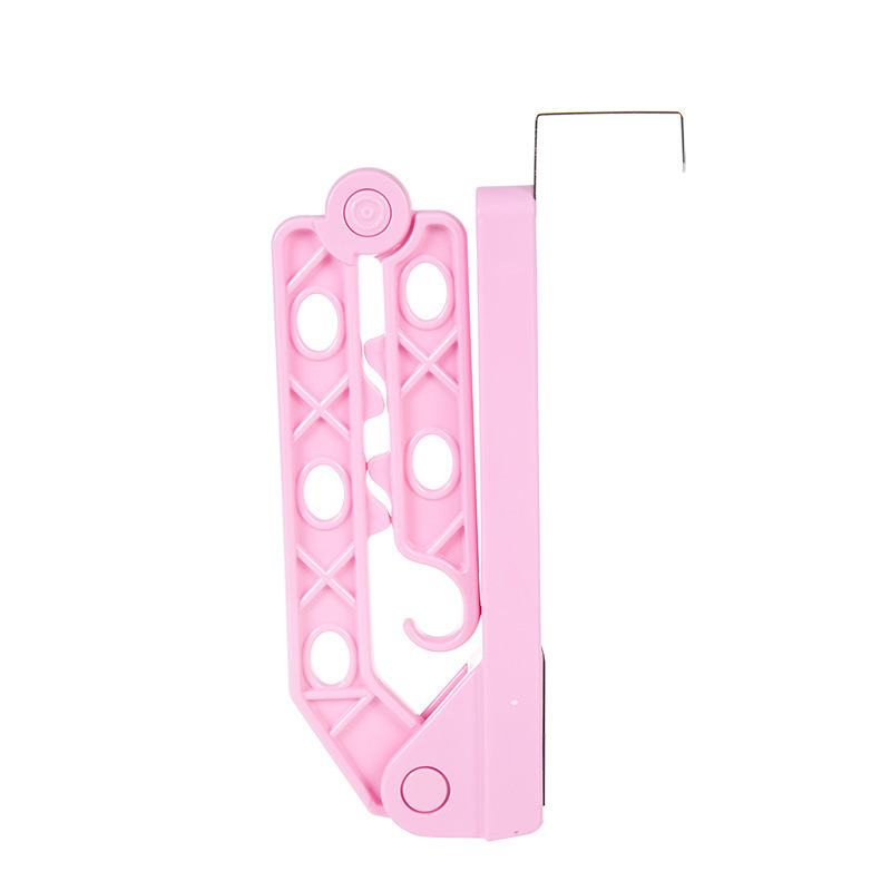 Travel Folding Hanger Student Dormitory Door Rear Frame Clothes Bar Hanger 5 Holes Folding Hanger Hook Indoor